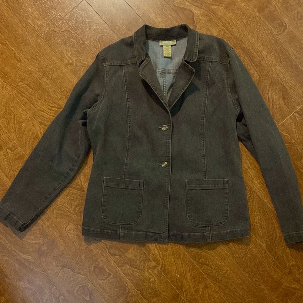 Brown denim stretch jacket